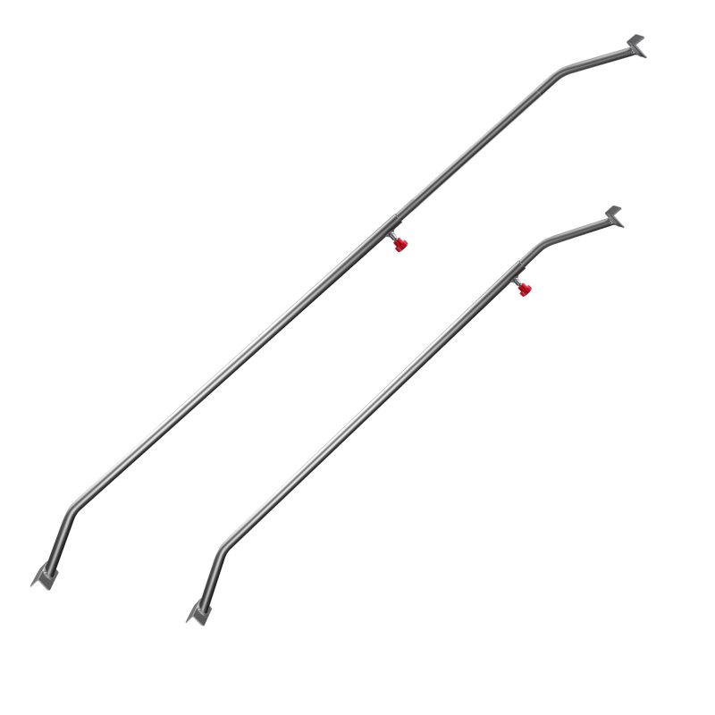 Wiltec 2x Tarpaulin Bracket 108-150 cm for Trailer, Adjustable Aluminium Support für Trailer Covers, Ideal for Flat Tarpaulins